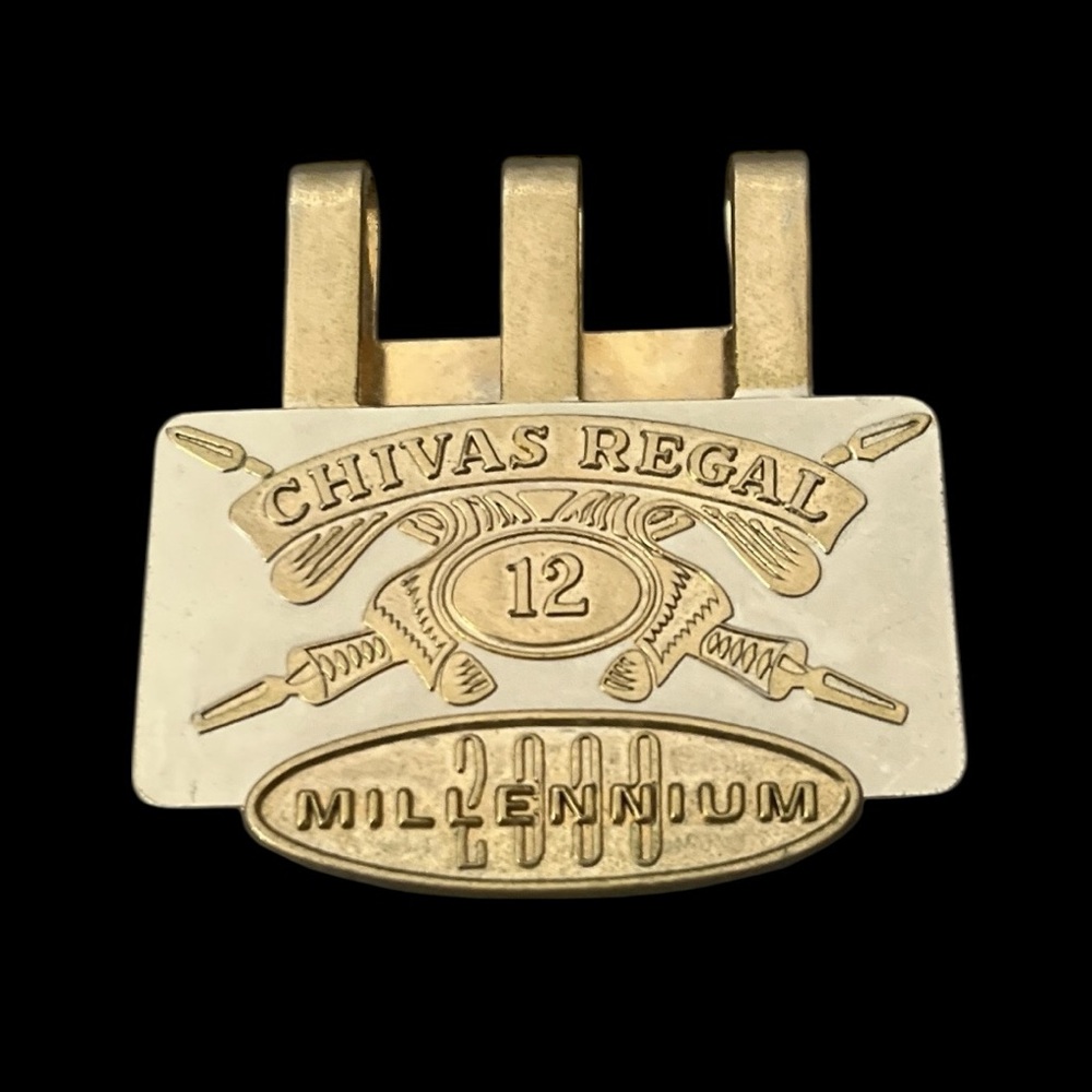 RARE Vintage Chivas Regal 12 2000 Millennium Collectible Clip Badge Metal